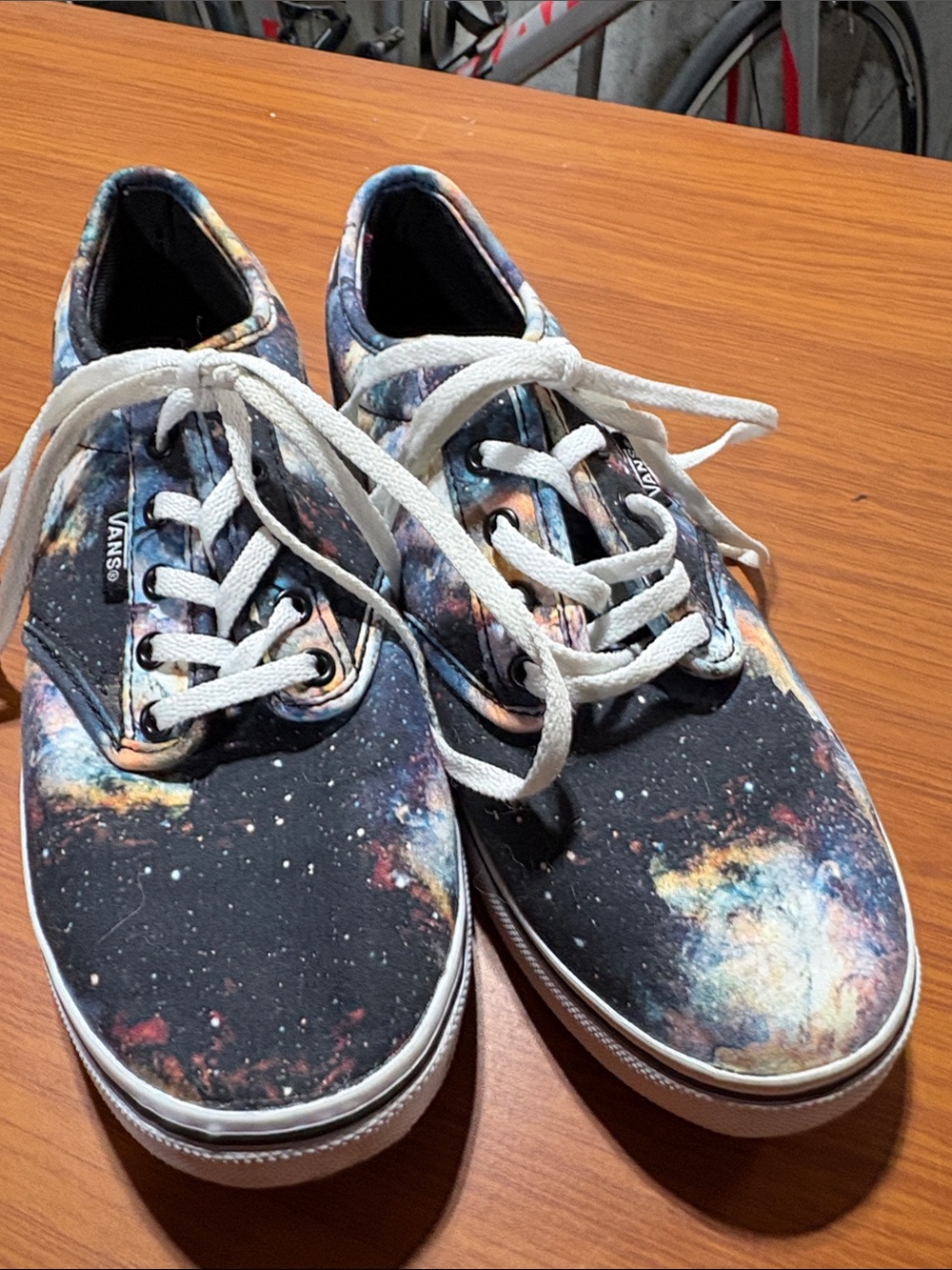Vans Galaxy Print Lace-Up Sneakers - Black with Multicolor Nebula
